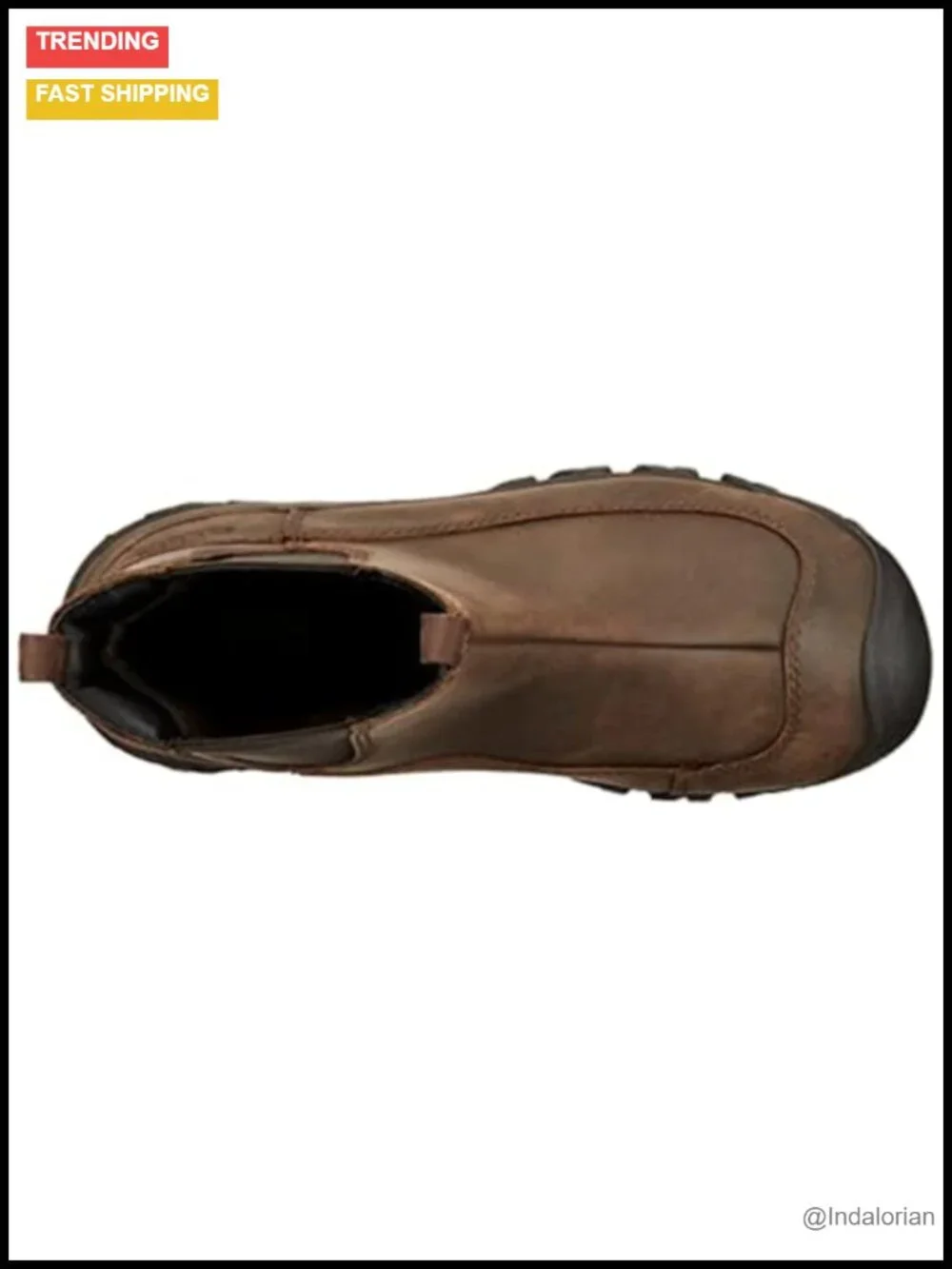Men's Waterproof Insulated Snow Boots Pull On Mid Calf Leather